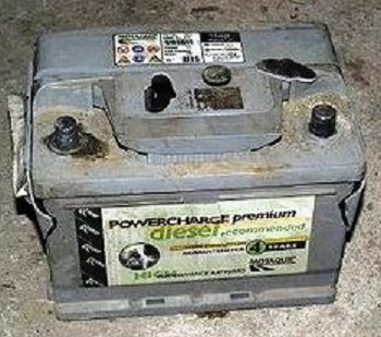 tired old car battery