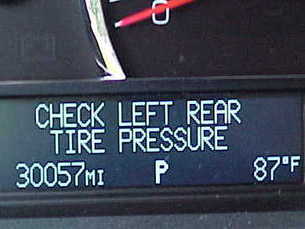 tire warning message