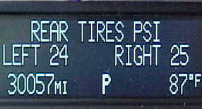 rear tire pressure readings