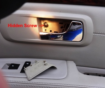 Door panel hidden screw