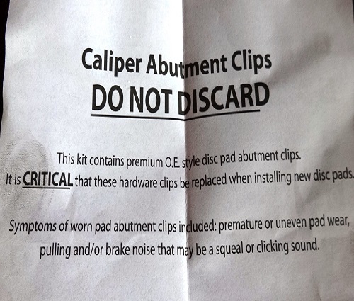 caliper hardware warning