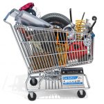 shopping cart of auto parts