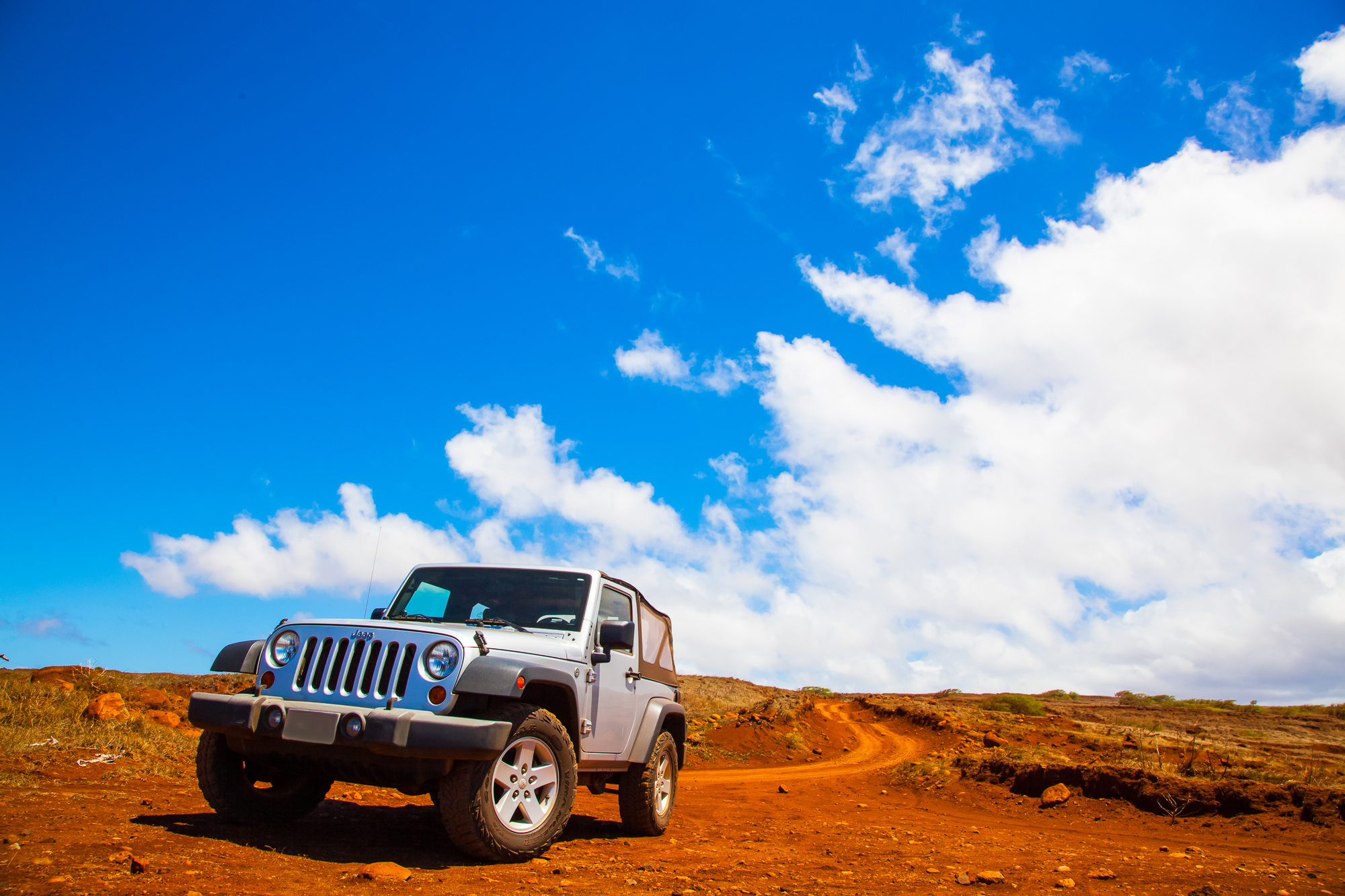 jeep in rocky terrane