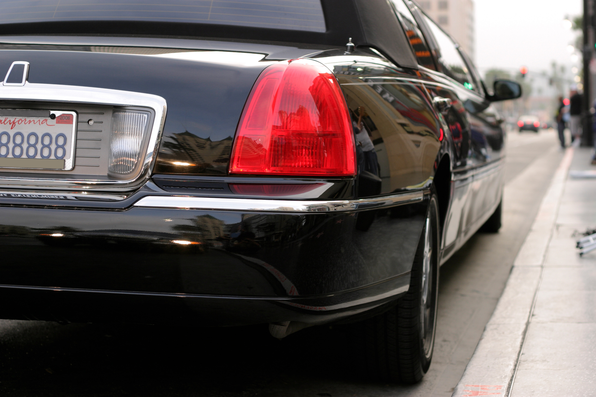 limousine parked on street