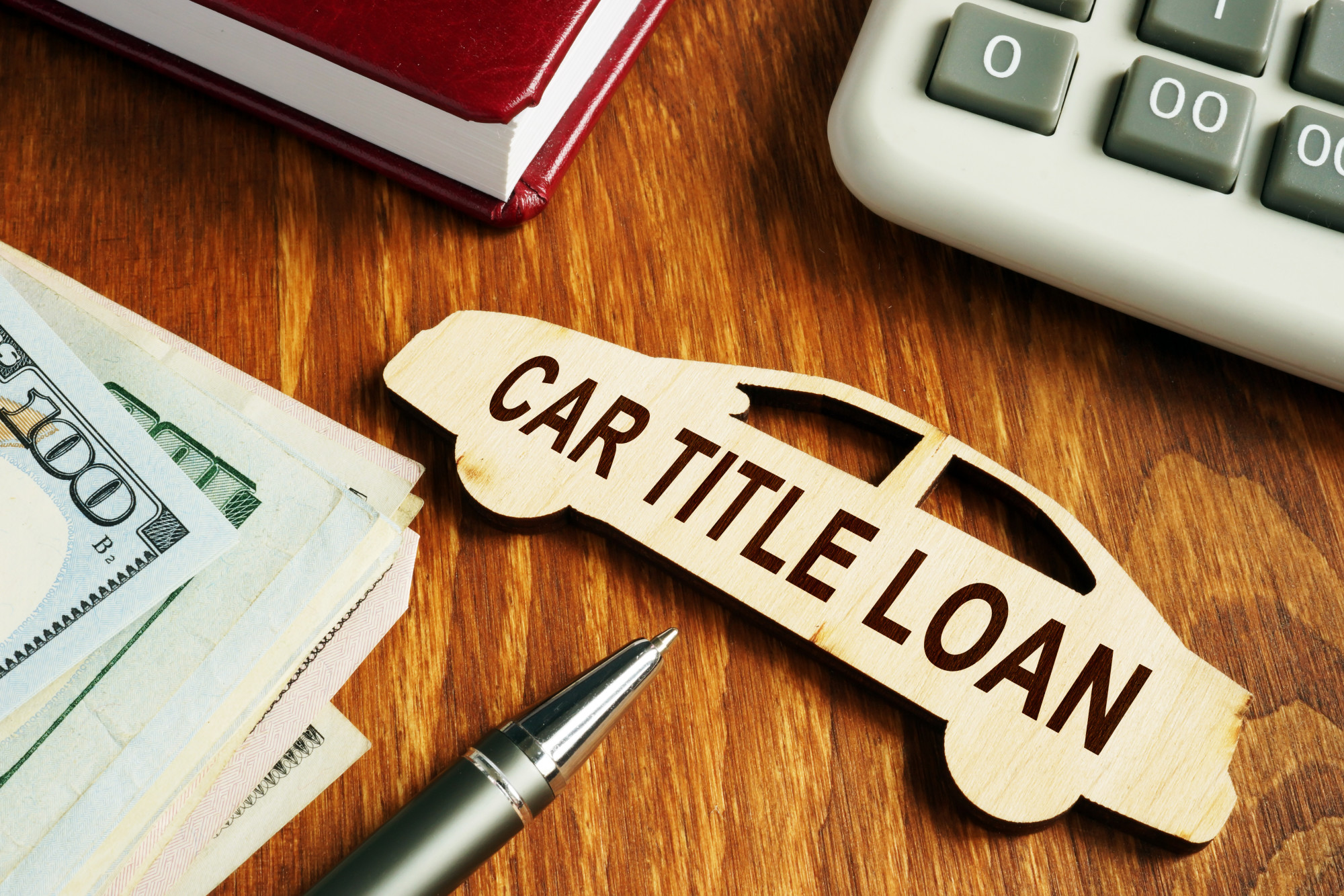 car title loan on car on desk